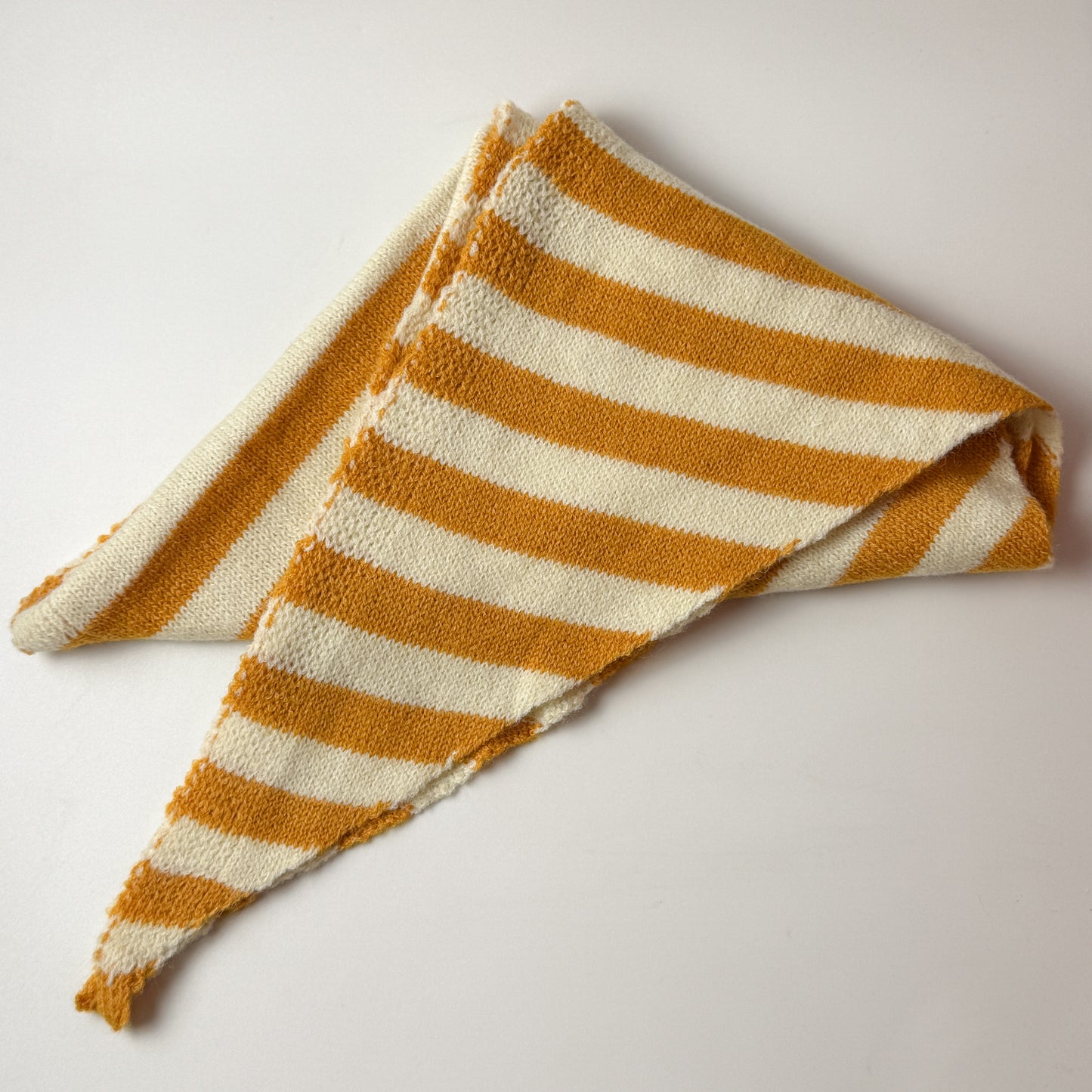 Wool-Blend Stripe Triangle Scarf