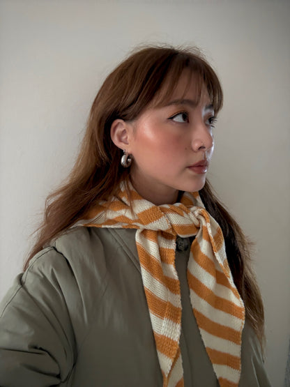 Wool-Blend Stripe Triangle Scarf