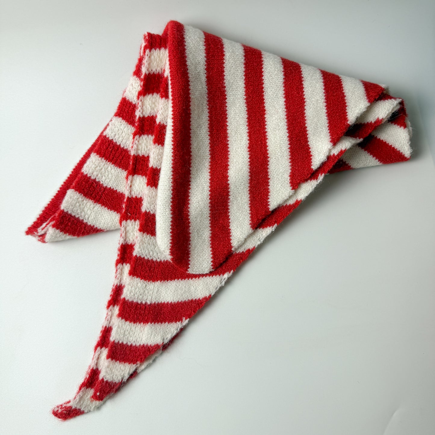 Wool-Blend Stripe Triangle Scarf