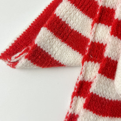 Wool-Blend Stripe Triangle Scarf