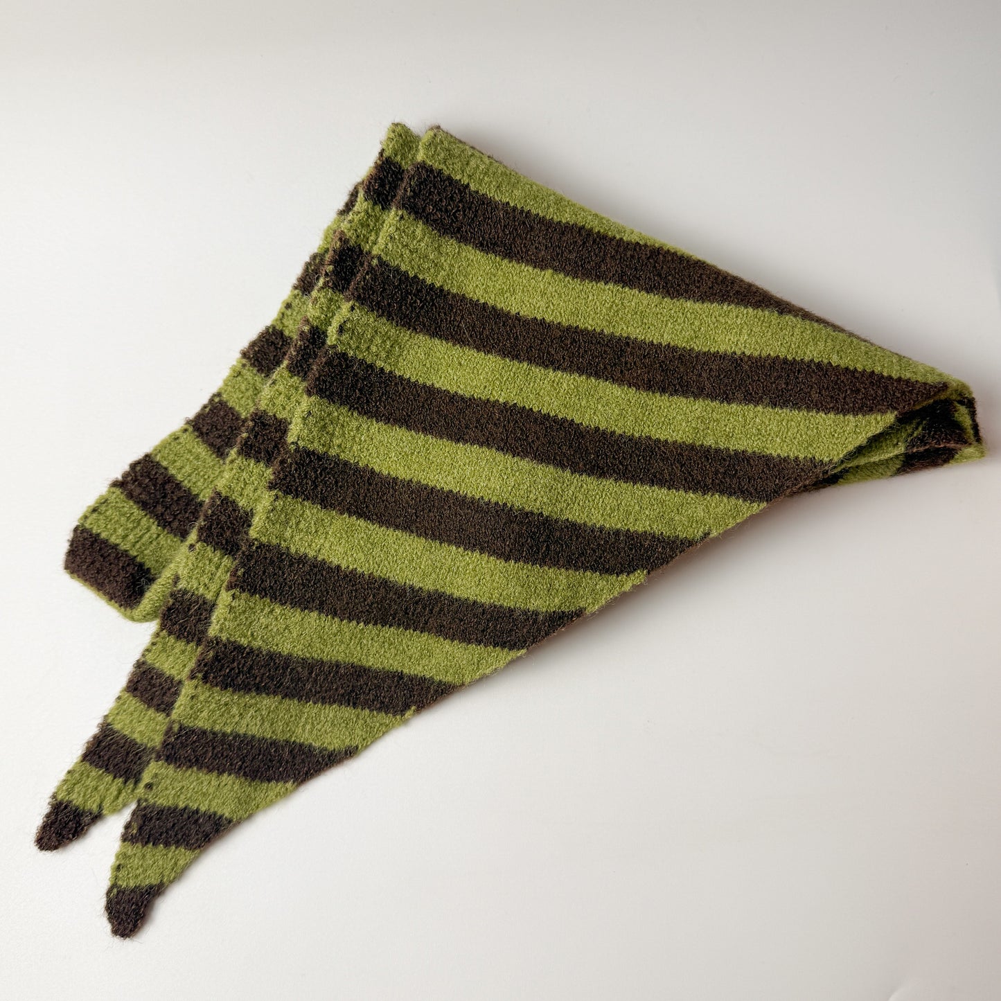Wool-Blend Stripe Triangle Scarf