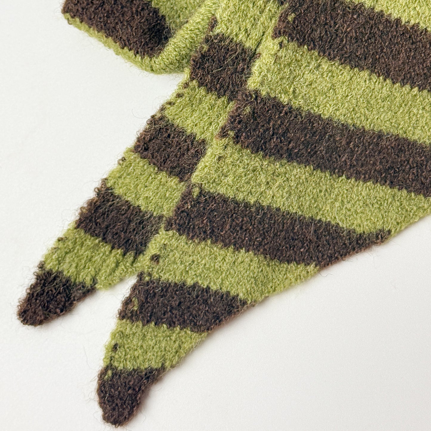 Wool-Blend Stripe Triangle Scarf