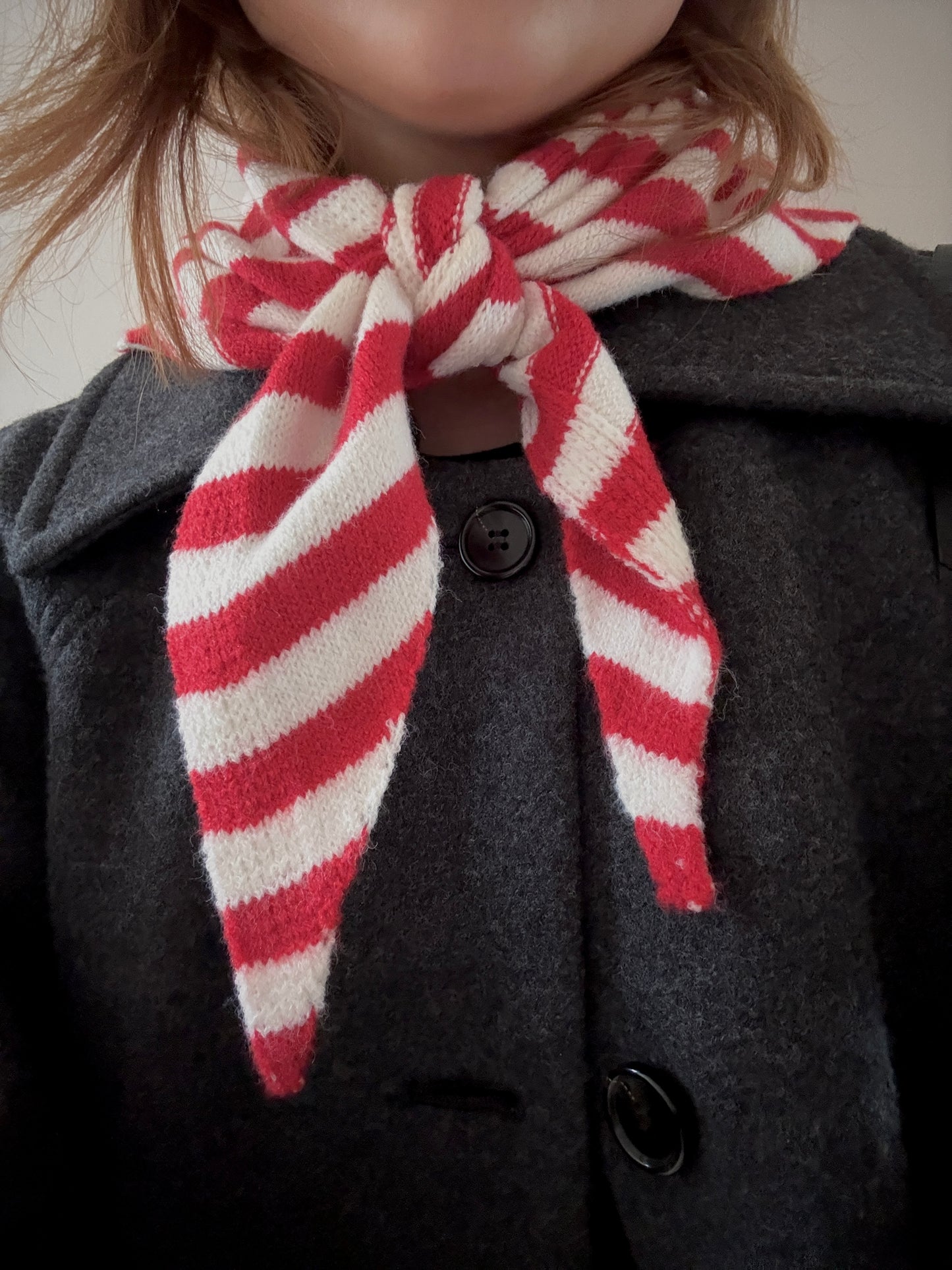 Wool-Blend Stripe Triangle Scarf