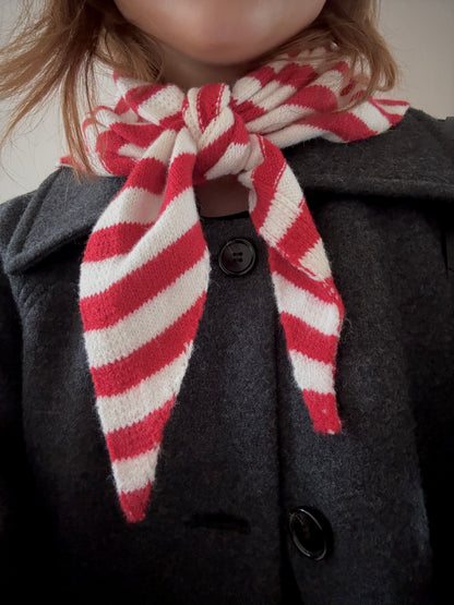 Wool-Blend Stripe Triangle Scarf