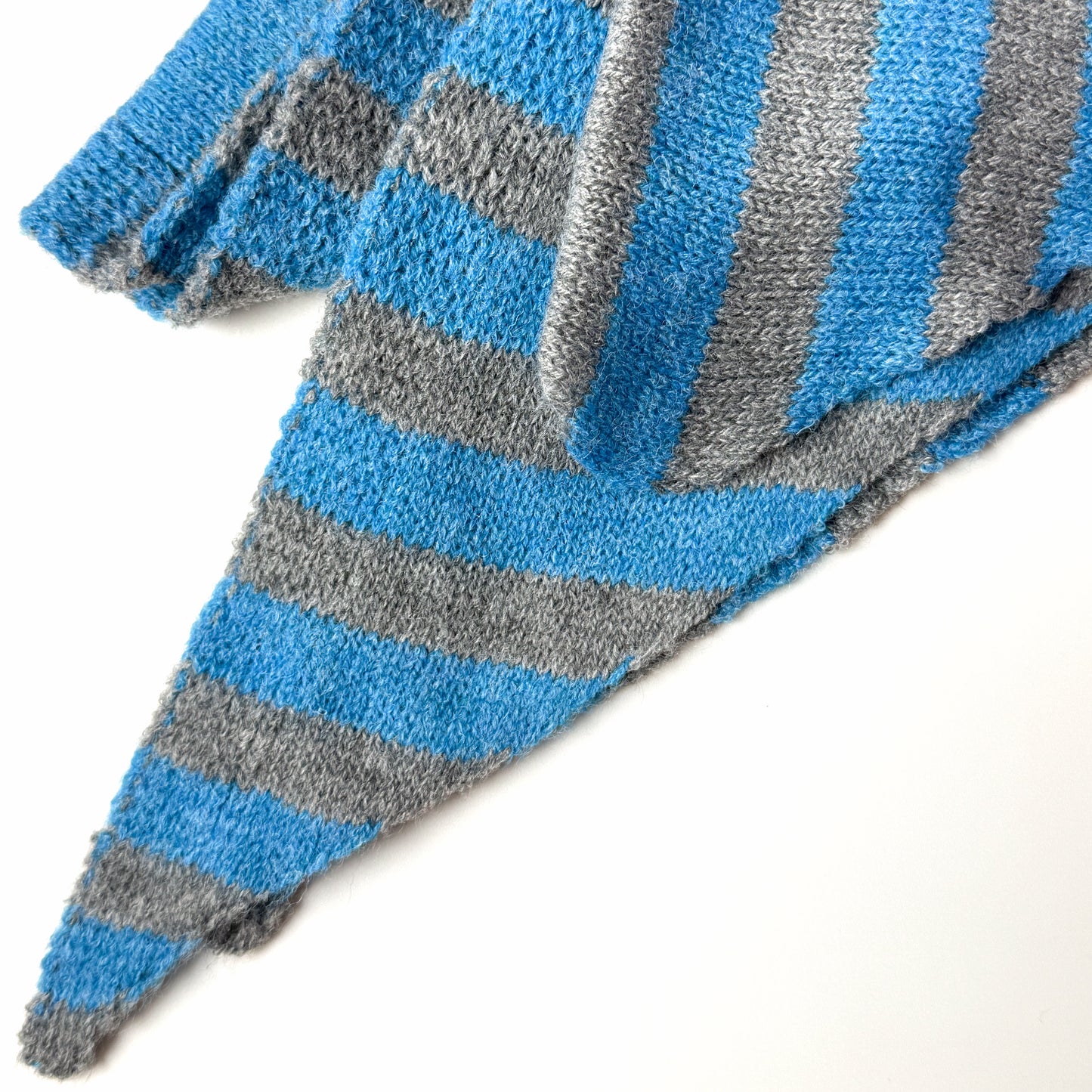 Wool-Blend Stripe Triangle Scarf