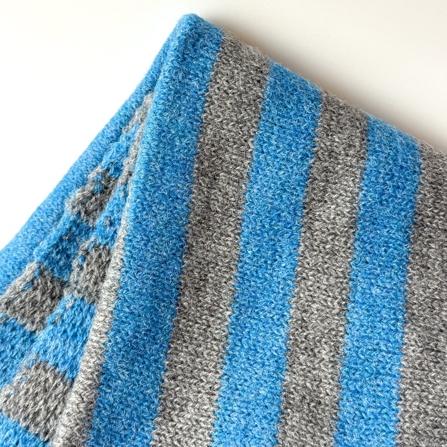 Wool-Blend Stripe Triangle Scarf
