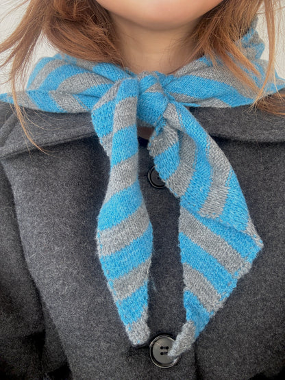 Wool-Blend Stripe Triangle Scarf