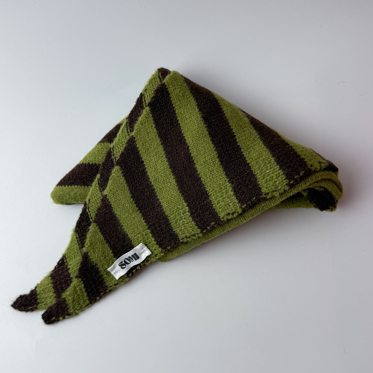 Wool-Blend Stripe Triangle Scarf