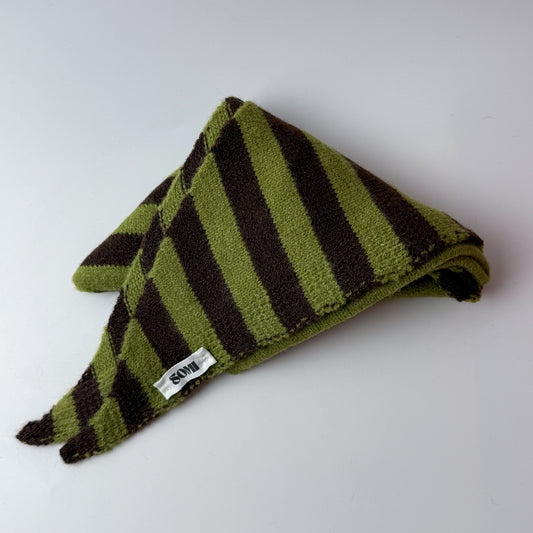 Wool-Blend Stripe Triangle Scarf