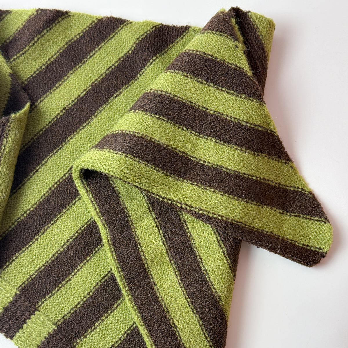 Wool-Blend Stripe Triangle Scarf
