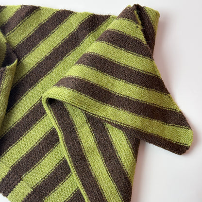 Wool-Blend Stripe Triangle Scarf