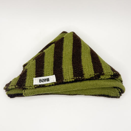 Wool-Blend Stripe Triangle Scarf